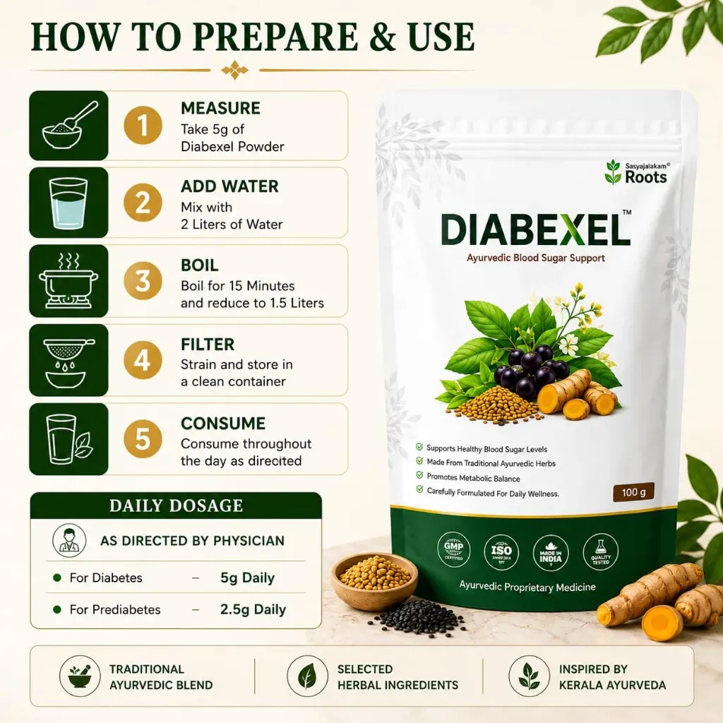 DIABEXEL Ayurvedic Herbal Powder, 100g