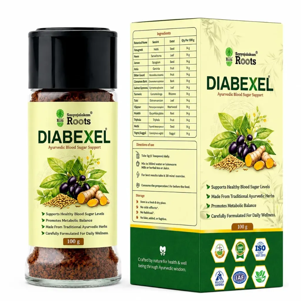 DIABEXEL Ayurvedic Herbal Powder, 100g (Jar)