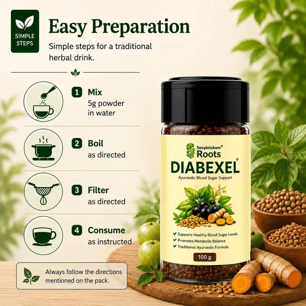 DIABEXEL Ayurvedic Herbal Powder, 100g (Jar)